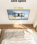Heavy Duty Tilting TV Wall Mount For 37 To 90 Inch Flat Screens Up To 132 Pounds With Rock Solid Steel Brackets and 1.5 inch profile.