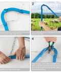 Beefy Heavy Duty Fence Wire Tightener Tool for barbed wire and electric fences in step-by-step usage on farm.