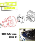 OEM Style Brake Drum Hub Assembly For EZGO TXT Golf Carts Includes All Mounting Bolts For 1982 Up Electric And Gas Models installation diagram