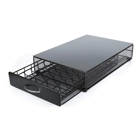 Vertuo Capsule Storage Drawer For VertuoLine Pods Metal Organizer Holds 40 Capsules Stackable Space Saver With Smooth Gliding Drawer Flavors Pod Holder.