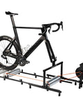 Kat 1 Indoor Roller Training Station for Cyclists with 4.5 alloy rollers, foldable steel frame, wheelbase adjustable, fork stand.