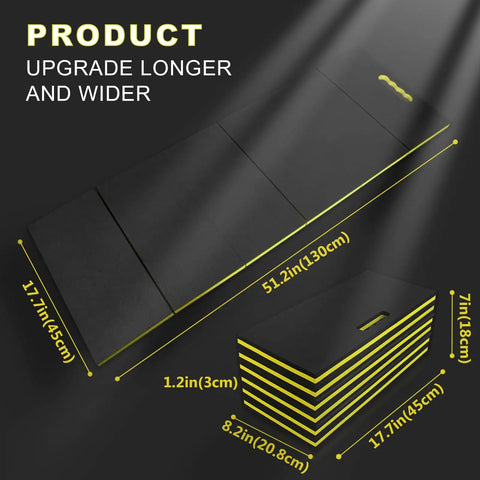 Foldable One Point Two Inch Thick Mechanic Kneeling Pad For Working Under Cars With Magnetic Creeper Handle Waterproof