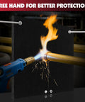 Pro Grade Fireproof Welding Blanket With 5mm Opening, 2 Pack Brazing Heat Shield For Torch Work in use for soldering