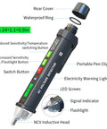 Diagram of Non Contact Voltage Detector Pen 12 To 1000V AC With Adjustable Sensitivity showcasing features and design.