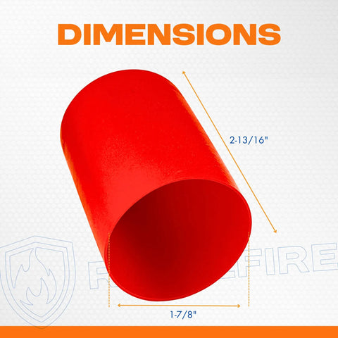 Fire Sprinkler Head Paint Covers 72 Pack Sprinkler Protector Caps painting protection, red snap-fit cap dimensions 2-13/16in deep.