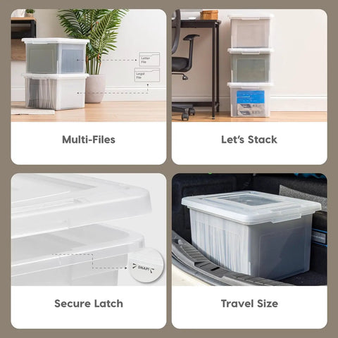 Slick Clear Storage Bin With Heavy Duty Snap Lids Fits Letter And Legal Hanging Files For Teachers And Offices No Sweat Paper Sorting That Keeps Your Documents Hella Dope And Super Tidy