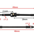 Universal Joint Drive Shaft Cross Knot CVD Drive Kit For SCX24 Stock Axles And C10 Jeep Upgrades, heavy-duty metal dimensions.