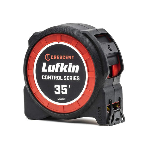 Pro Grade 1-3/16 Inch By 35 Foot Tape Measure With Anti Pinch Retract shown in black and red dual material case