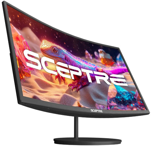 Curved 27 Inch Gaming Monitor With 100Hz Refresh Rate 1080p Dual HDMI and VGA 99 Percent sRGB Color Built In Speakers 1500R Immersive Curve Pro Grade Machine Black