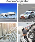 Applications of Heavy Duty 9 Inch Safety Wire Pliers with 50 ft Wire in aircraft, race cars, machinery, and engine repair.