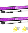 Two Pack 36W Black Light Bar Kit With Plug And Switch 5ft Cord 180 Degree Beam Includes Mounting Hardware