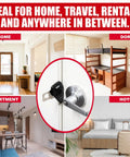 Portable Door Lock With Alarm 130dB Vibration Siren For Travel Hotels Apartments And Home Safety 2In1 Lock And Alarm