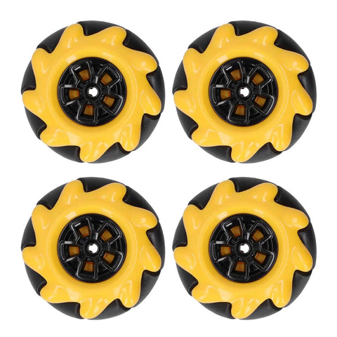 Omni Directional Wheel Set For DIY Dope Smart Robot Cars, 48mm Rubber Coated Wheels For Left And Right Drives, TT Motors Compatible
