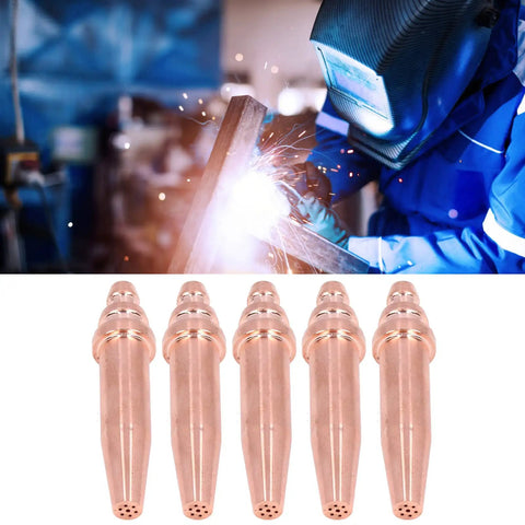 Five Pack Acetylene Cutting Tips G02 2 For Metal Cutting With Separate Gas Inlets Torch Nozzle Accessories Pro Grade Copper