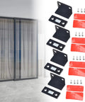Ultra Slim Magnetic Cabinet Catch for Doors and Closets, Tight Hold Magnetic Latch, black finish, 4 pack with screws and adhesive
