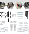 Heavy Duty Hub Pulley Puller Kit With 2 And 3 Jaw Bearing Separator Remove Gears Pulleys Includes 3 4 6 8 Inch External Internal Grip Strength Machine For Engine Repair No Sweat Tough Jobs Solid Grip Set For Pro Mechanics For Vehicle Repair, tool set laid out