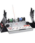 Compact Hand Wrapper System With Two Spool Thread Tensioner And Rock Solid Rod Building Stand featuring two spools and linear tool storage.