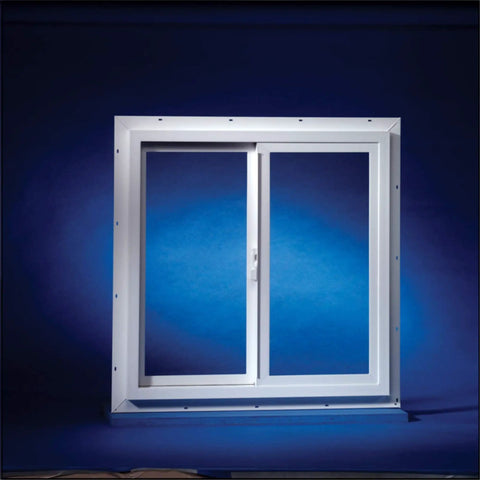 Agriclass Go-To Double Slide Vinyl Utility Window White Glass And Vinyl Sash 23.5 In W By 23.5 In H Maintenance Free All Vinyl Frame