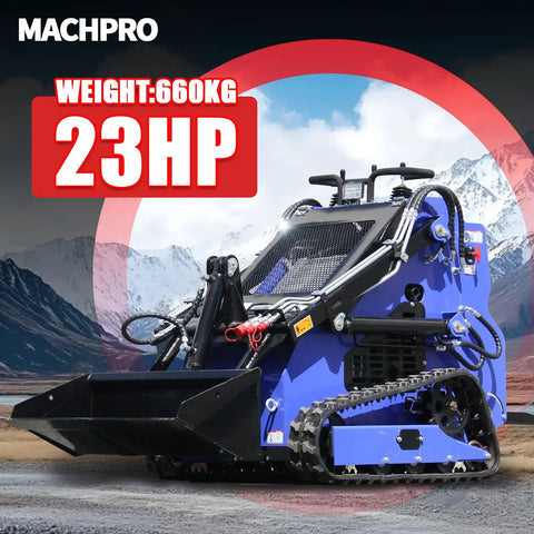 23HP Skid Steer Loader With Quick Attach System in rugged landscape