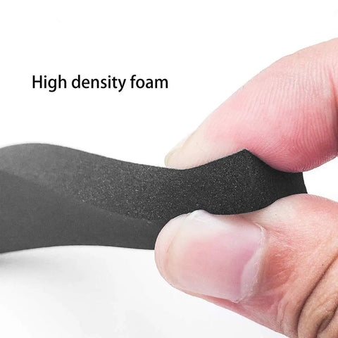 Close-up of Rock Solid CR Neoprene High Density Foam Tape Weather Stripping Seal 1/2 Inch Wide flexible and strong.