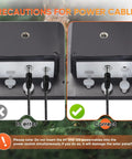 3W Solar Panel Kit With Built In 5000mAh Battery For Trail Cameras IP66 Waterproof Hunting Game Cam Power Supply power cable connection guide