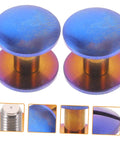 Rock Solid Chicago Screws And Heavy Duty Binding Bolts For Scrapbooks Photo Albums Crafting Gear, blue titanium alloy rivets.
