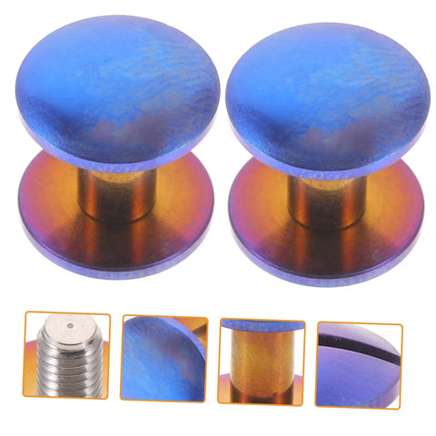 Rock Solid Chicago Screws And Heavy Duty Binding Bolts For Scrapbooks Photo Albums Crafting Gear, blue titanium alloy rivets.