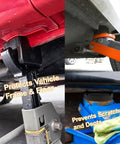 Image showing a Universal Jack Pad Set For Floor Jacks And Stands High Density Rubber Pads Protect Pinch Welds And Frame Rails Prevent Scratches Dents Or Bends While You Lift Cars SUVs And Trucks, installed on vehicle.