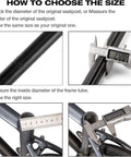 Instructions for choosing the correct size for Adjustable Mountain Bike Suspension Seat Post Aluminum 300mm Length Fits 25.4-33.9mm