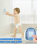Installed indoor bug zapper with blue lights and safe design electronic fly trap in child's room for home use