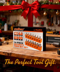 Rugged 14 Piece Tamper Resistant Torx Bit Set In S2 Alloy Steel T5 To T40 Security Star Bits on workshop bench.