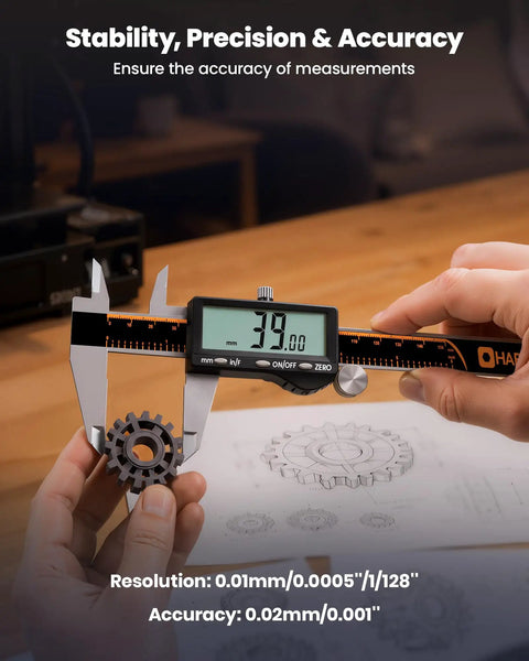 Sturdy Rechargeable Digital Caliper With USB Type C Fast Charge And Large Illuminated LCD Screen For Accurate Machinist Measurements And Saturday Shop Builds That Provide Killer Precision And Easy Handling Round The Clock