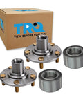 2 Piece Front Wheel Bearing And Hub Kit For 2006 2011 Honda Civic Direct Fit Replacement Durable Wheel Hubs And Bearings Easy Install For DIY Auto Repair, shown with packaging.