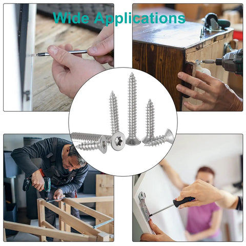 Built Like A Tank 125 Piece Torx Star Drive Flat Head Screw Set Featuring Heavy Duty 304 Stainless Steel for various applications.