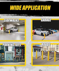 Solid As A Rock Yellow Safety Bollard Set Of Six, 42 Inch Tall Steel Posts for driveways, parking lots, and roads.