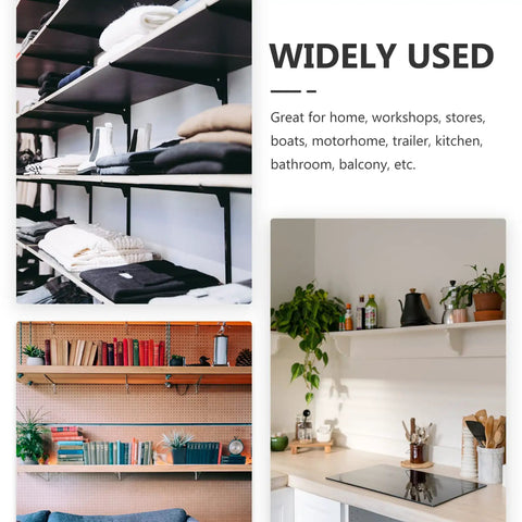 Heavy Duty Corner Shelf Brackets Wall Mount Supports Rock Solid Iron L Brackets Built Like A Tank For Diy Wood Shelving And Workshop Storage Super Sturdy Black Metal Braces Zero Stress Setup with various shelving uses.