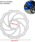 Six Bolt 160mm Disc Brake Rotor For Mountain Bikes Stainless Steel Built To Last, Rust Resistant, 44mm Mounting Hole Distance