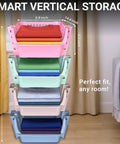 4 Pack Stackable Open Front Storage Bins For Pantry Organization And Kitchen Storage Durable Plastic Bins for narrow shelves.