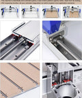 Heavy Duty Cnc Router Machine With Powerful 1500W Spindle showcasing 3-axis motion platform with aluminum frame and precise components.