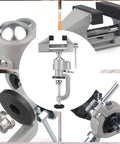 Two In One Universal Rotate 360 Degree Clamp On Vise With Drill And Grinder Holder for woodworking, sawing, DIY projects