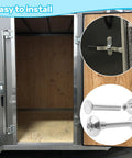 Heavy Duty Trailer Hasp Bolt Kit 8 Piece Set With 5/16 Carriage Bolts Plus Torx Barrel Nuts for easy installation on cargo doors.