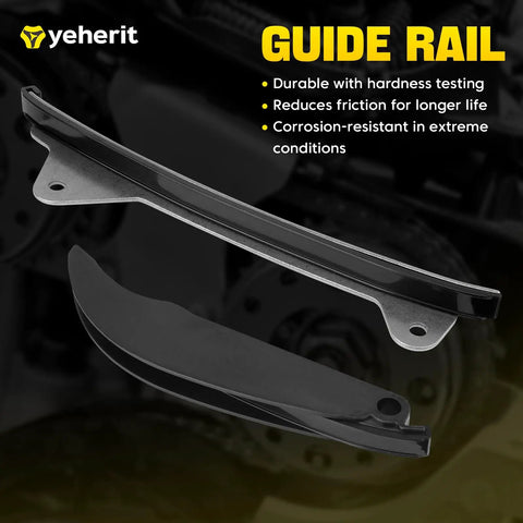 Detail of guide rail from Timing Chain Kit With Intake And Exhaust VVT Sprockets, Tensioner And Guide For 2011-2013 Hyundai Elantra