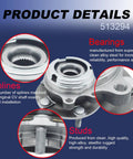 Close-up of Direct Fit Front Wheel Bearing And Hub Assembly For Nissan Altima 2007 2008 2009 2010 2011 2012 2.5L With 29 Splines