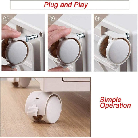 Roll Like Butter With These Tough Office Chair Casters Universal Furniture Mover Wheels installation guide showing plug and play steps.