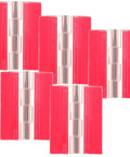 Self Adhesive Hinges Set For Cabinets And Pianos 5 Pack Durable Easy Install shown in red and metal finish