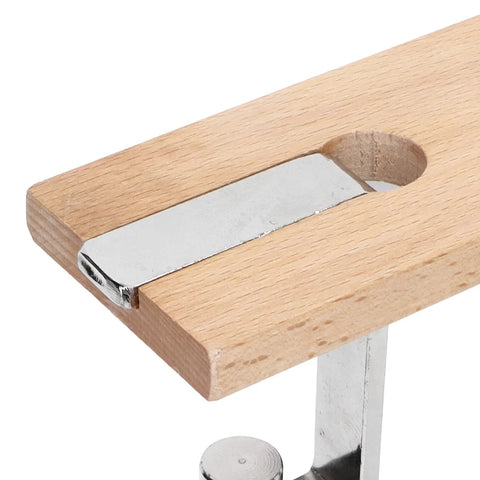 Pro Grade Jewelry Workbench Pin Clamp durable wooden tool for artisan jewelry making no drill required easy install on bench