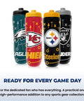 NFL Football Squeeze Bottle 32 Ounce Hydration Bottle For Sports Kids And Adults Easy Squeeze Design Dallas Cowboys Fan Favorite Water Bottle For Gym Tailgate Game Day School And On The Go