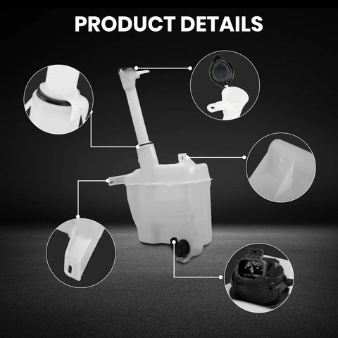 Windshield Washer Reservoir Kit With Cap And Pump For Toyota Corolla 2014 2015 2016 2017 2018 2019 Replaces 8531502520 Durable Plastic Tank