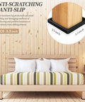 Top Shelf Rubber Furniture Coasters And Caster Cups Shield Hardwood Floors While Giving Your Couch Bed And Piano Legs A Ridiculously Firm Grip That Keeps The Whole Setup Tight Through Daily Life Pack Of 8 Black, displaying an anti-slip rubber cup for a bed post.