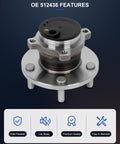 Rear Wheel Hub And Bearing Assembly For Kia Forte 2010 2013 Forte Koup 5 Lug With ABS Direct Fit OE Quality Plug And Play